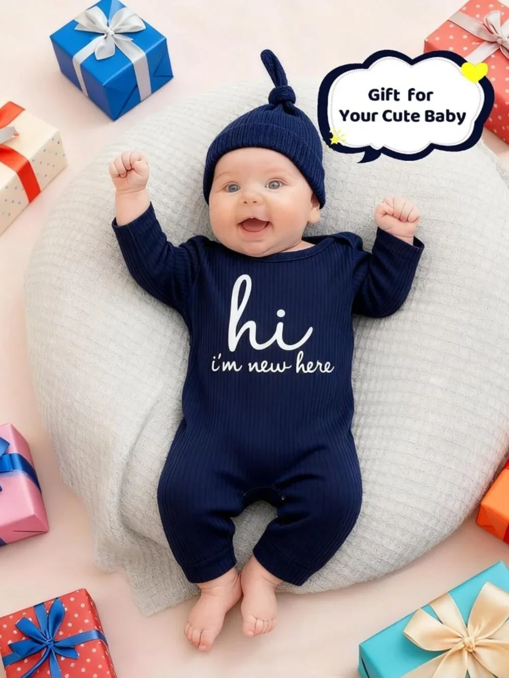Unisex Newborn Coming Home Outfit Set with Mittens & Hat - Cute Baby Clothes